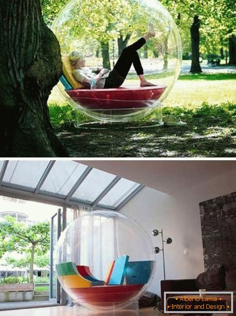 Stylish chair in the form of a bubble