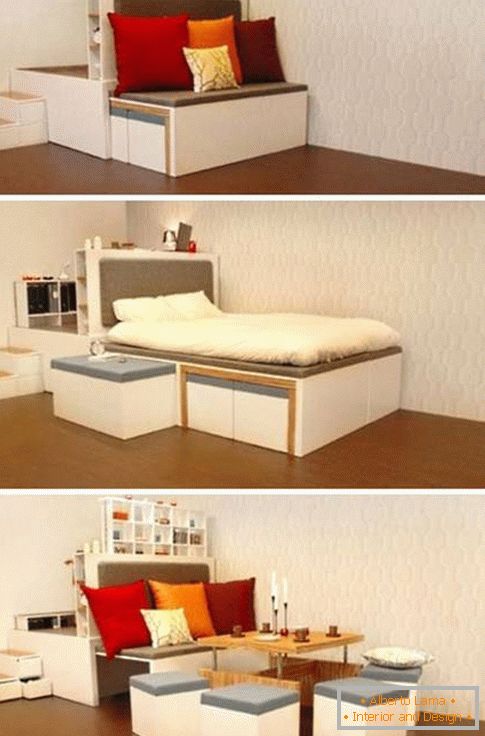 Set of multifunctional furniture