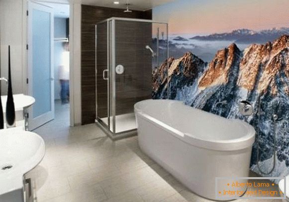 Wall-papers for walls of a bathroom