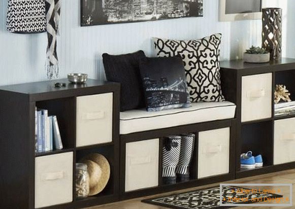 Black and white living room furniture