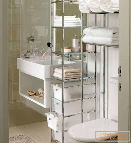 Comfortable and roomy bathroom shelf