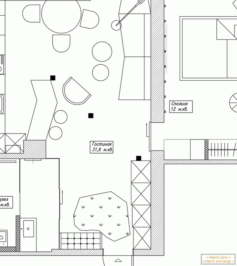 The layout of a small house