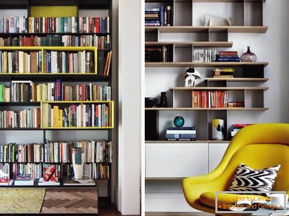 Modern bookshelves for the living room