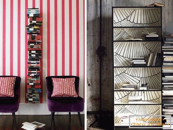 Beautiful bookshelves with your own hands
