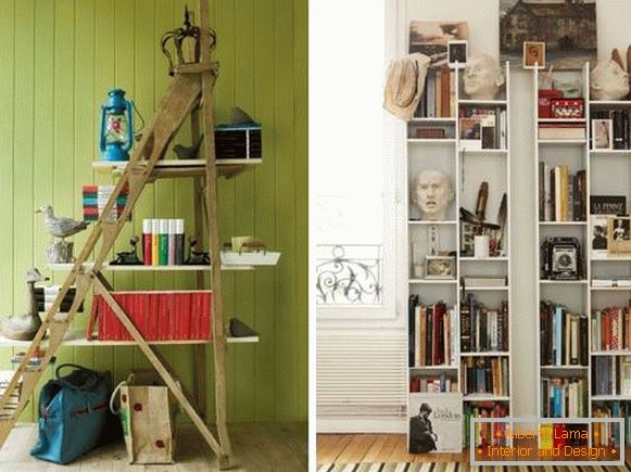 High book shelves
