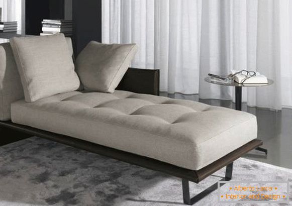 Couch with backrest and armrest in modern style