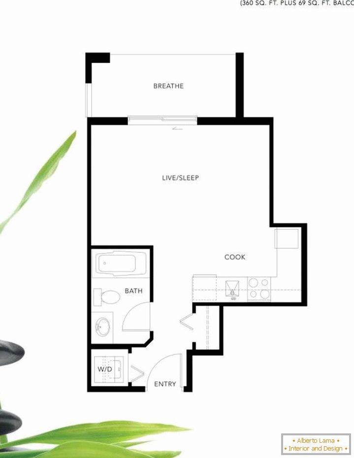 Scheme of a small apartment project in Vancouver