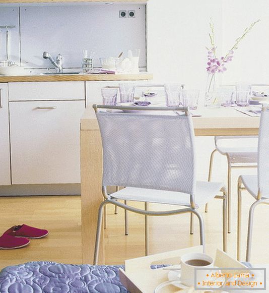 Kitchen interior in a small apartment