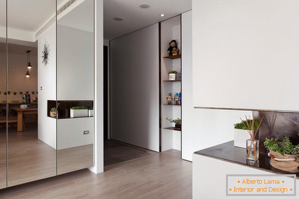 Stylish decoration of modern small-sized apartment