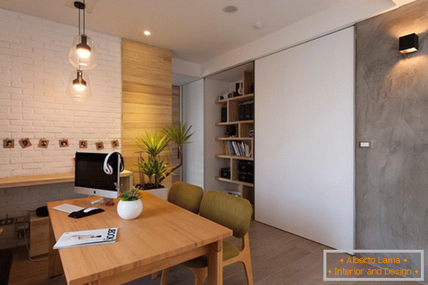Stylish decoration of modern small-sized apartment