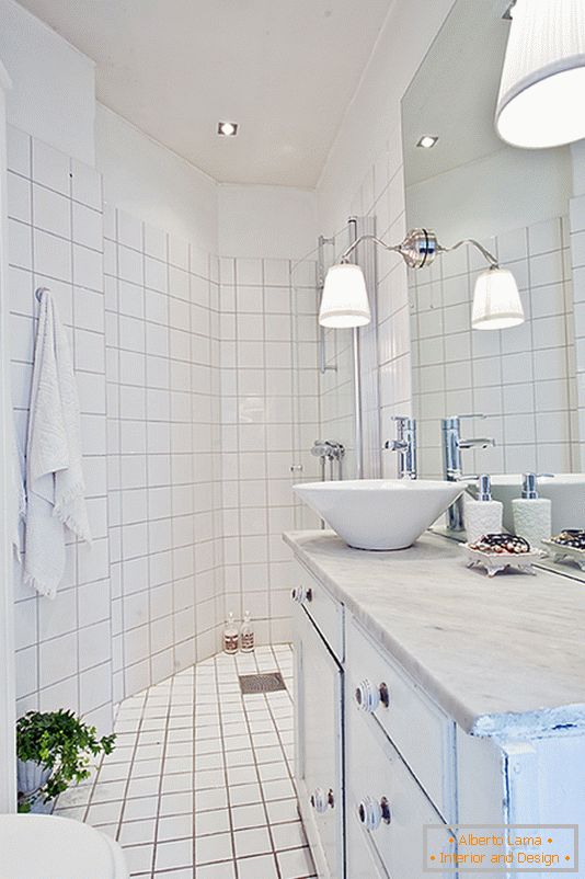 Bathroom in white color