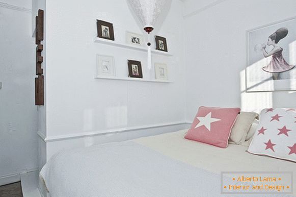 Bedroom in white color