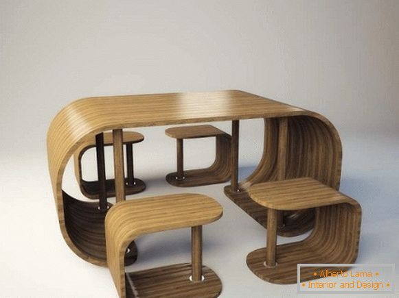 Creative table from plywood, photo 9