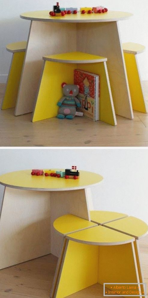 Children's table from plywood own hands, фото 16