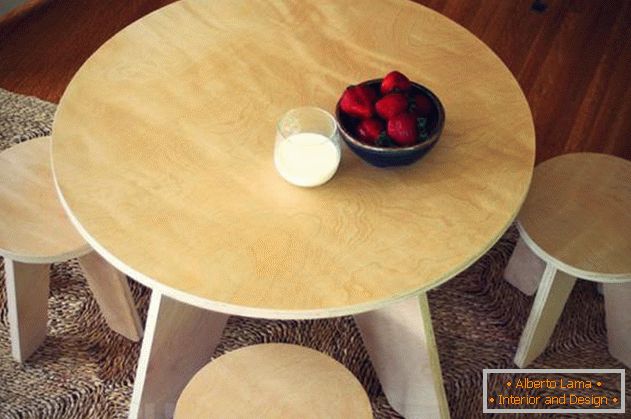 Dining table from plywood, photo 11