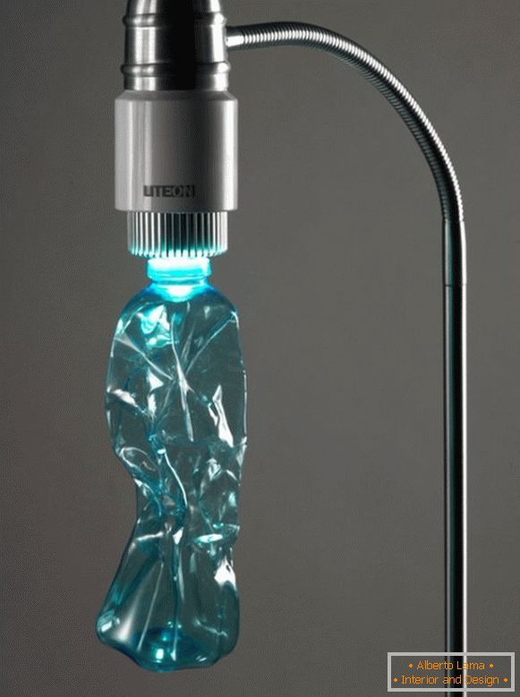 Original lamp from a plastic bottle