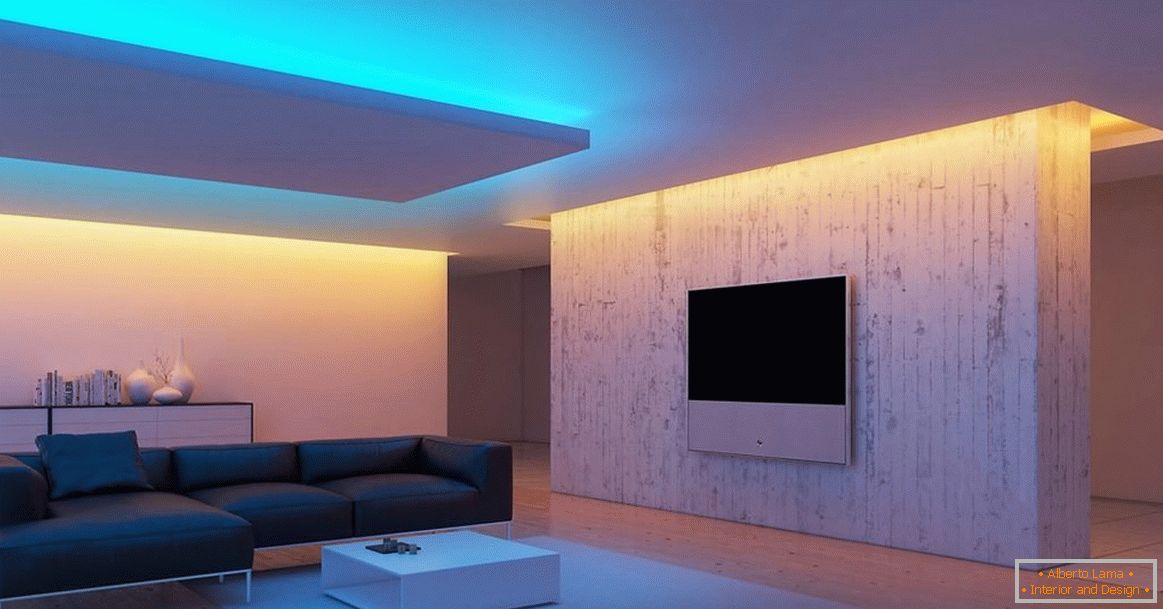 LED strip in the interior