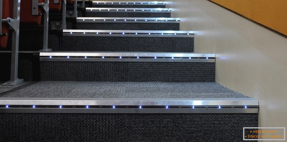 LED lighting of stairs
