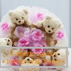 Soft bears with flowers
