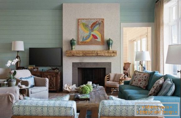 TV above the fireplace - an alternative solution in the interior