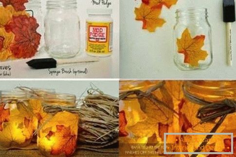 How to decorate a house with autumn leaves