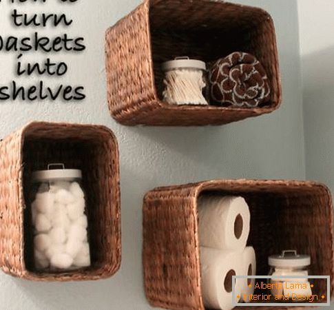 Turning baskets into wall decor