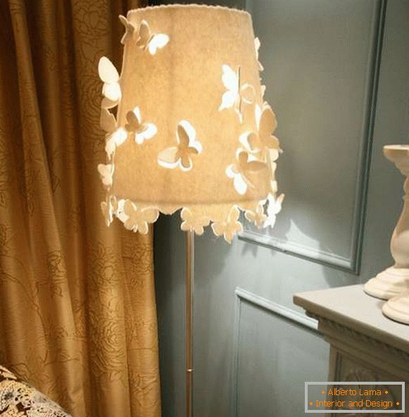 floor lamp with own hands made of fabric, photo 4