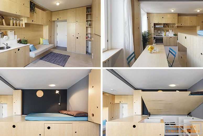 Interior of a small apartment from PLANAIR