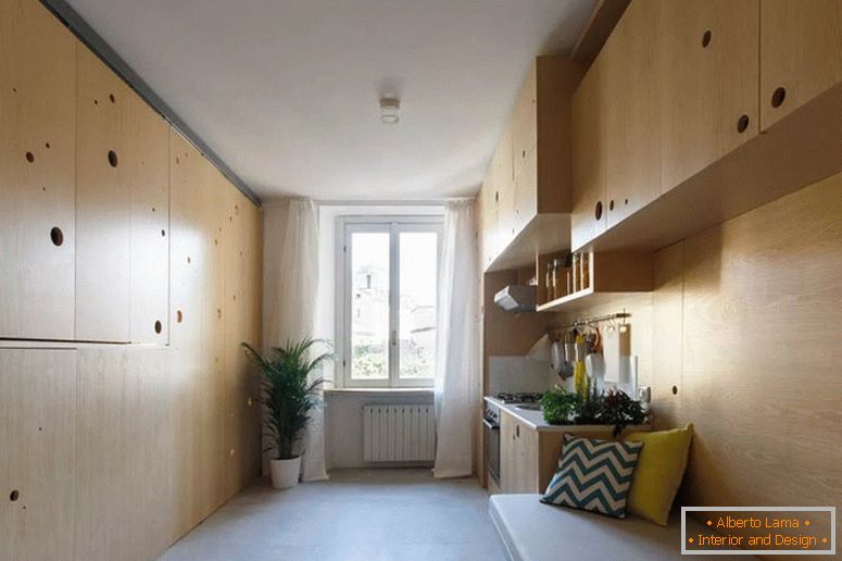 Interior of a small spacious apartment