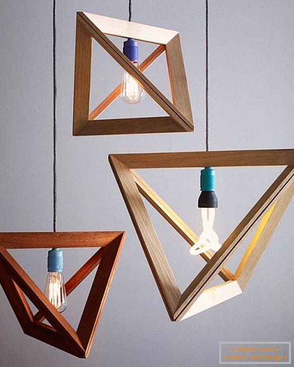 Lamps with geometric shapes