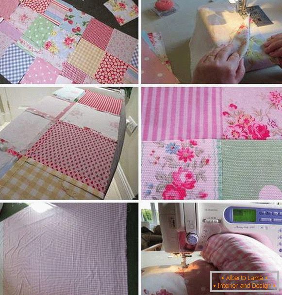 How to sew patchwork bedspread with your own hands - step by step photo
