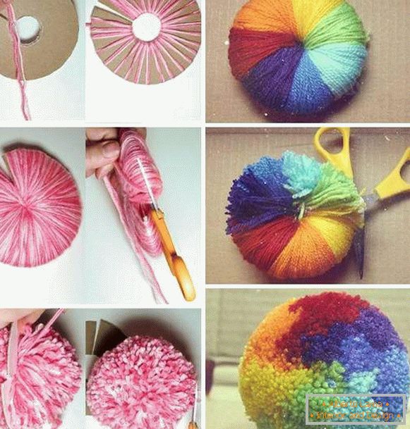 How can you make pompoms with your own hands?