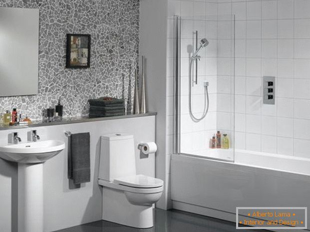 Interior of a small bathroom