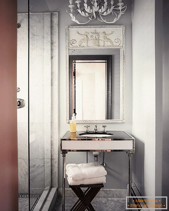 Interior of a small bathroom