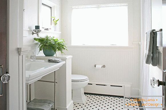 Interior of a small bathroom