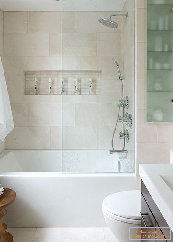 Interior of a small bathroom