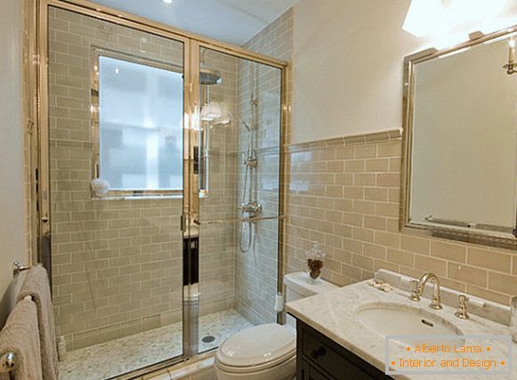 Interior of a small bathroom