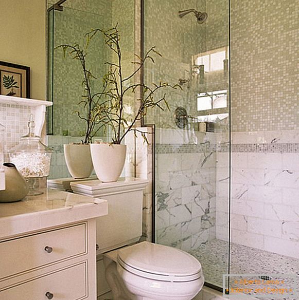 Interior of a small bathroom