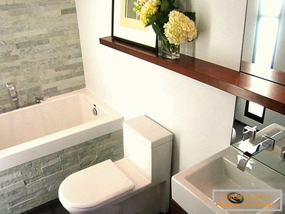 Interior of a small bathroom