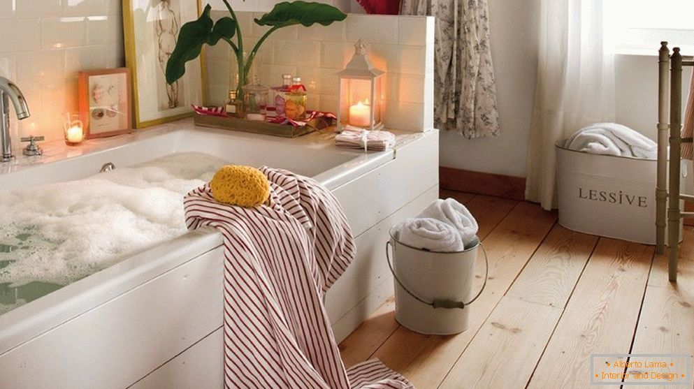 Interior of a small bathroom