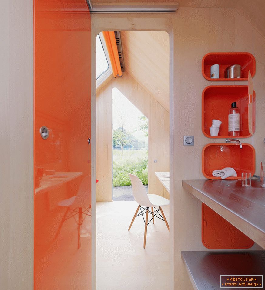 Interior of a micro-house in Germany