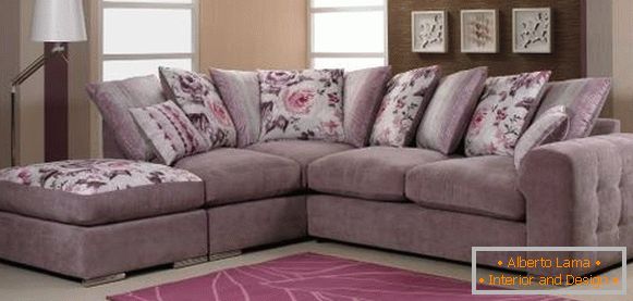Soft corner sofa photo in living room
