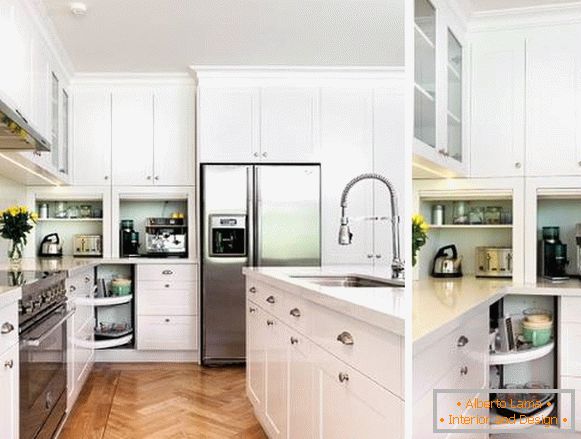 Small corner kitchens - photo in the interior