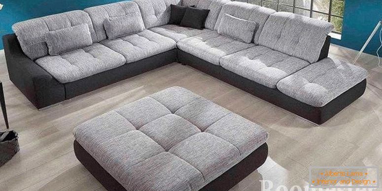 Ottoman and sofa with the same upholstery