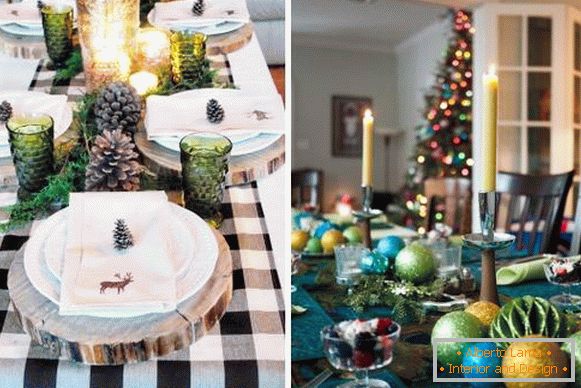 Decorating the New Year's table with your own hands - photo ornaments
