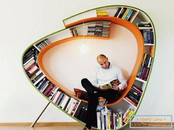 Bookshelf with seat