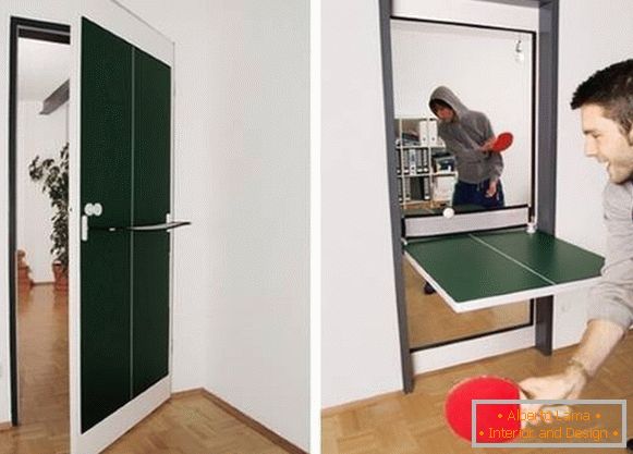 Door for playing ping-pong