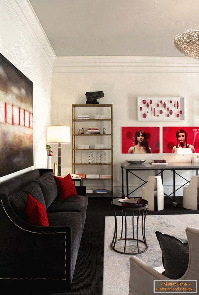 A narrow table near the wall in the living room