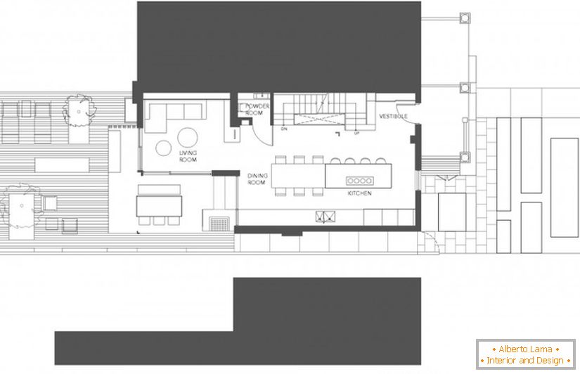 First-level layout of Through House in Canada