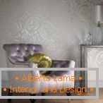 Wallpapers with silvery elements